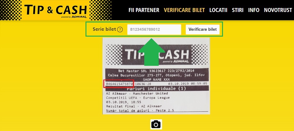 Verificare Bilet Tip&Cash
